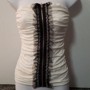 New! Sexy zip front tube top! S M OR L